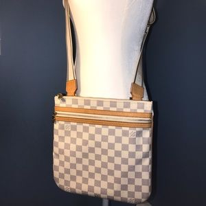 Louis Vuitton Cross body- Damier Azur Pochette Bosphore Canvas Handbag